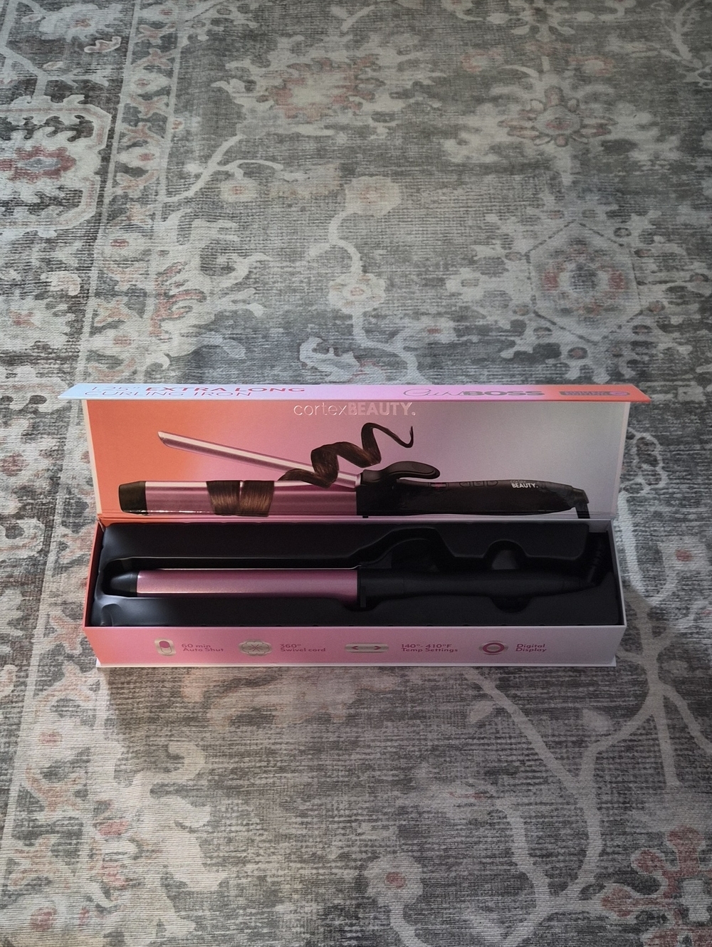 Corioliss Pink Curling Wand – Smooth Ceramic Styling Tool